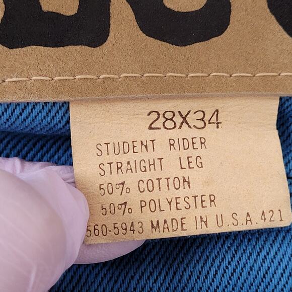 Vintage 70s LEE Riders Polyester Pants 28x34 USA - Picture 6 of 16